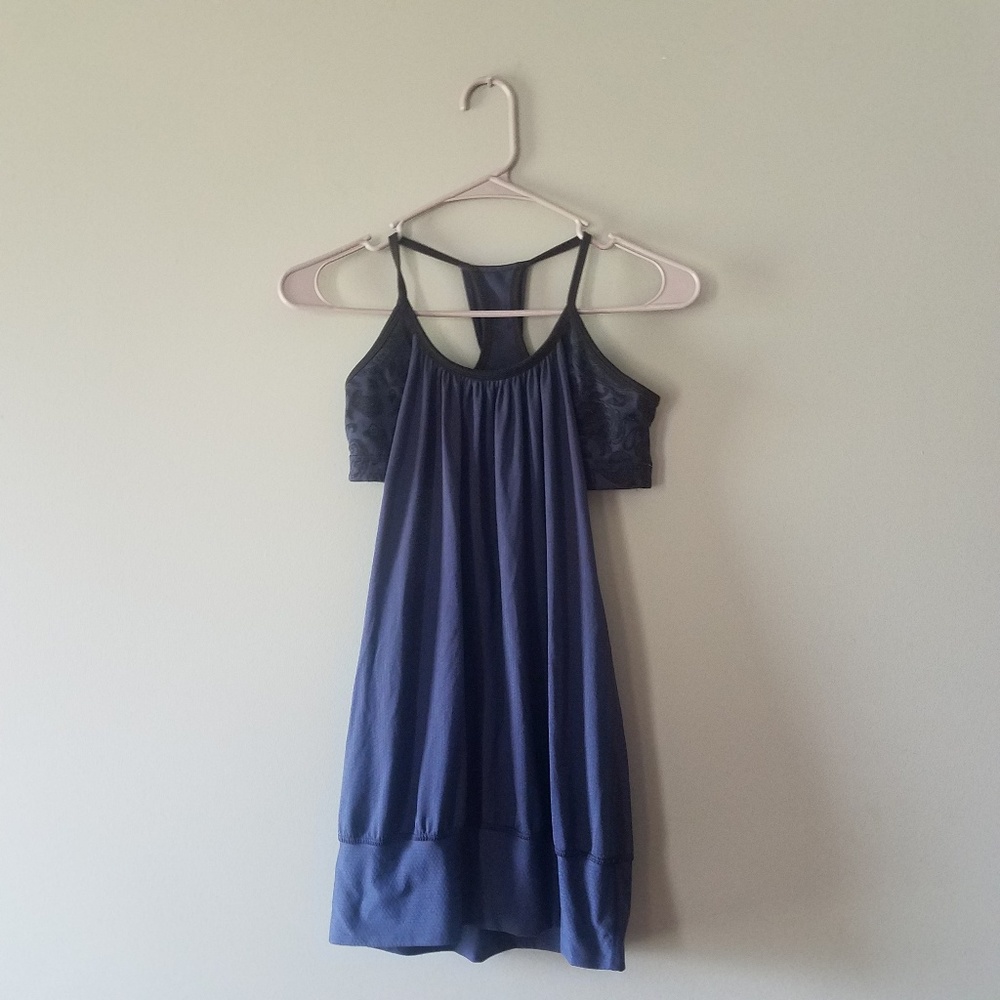 Lululemon No Limits tank paisley inkwell and black